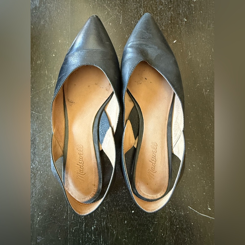 Madewell Black Leather Flats